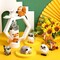 10 Pieces Forest Animals Ornaments Woodland Animal Faux Fur Plush Hanging Ornaments Family Educational Playset for Fall, Christmas, Winter Birthday Party Supplies(Animals)